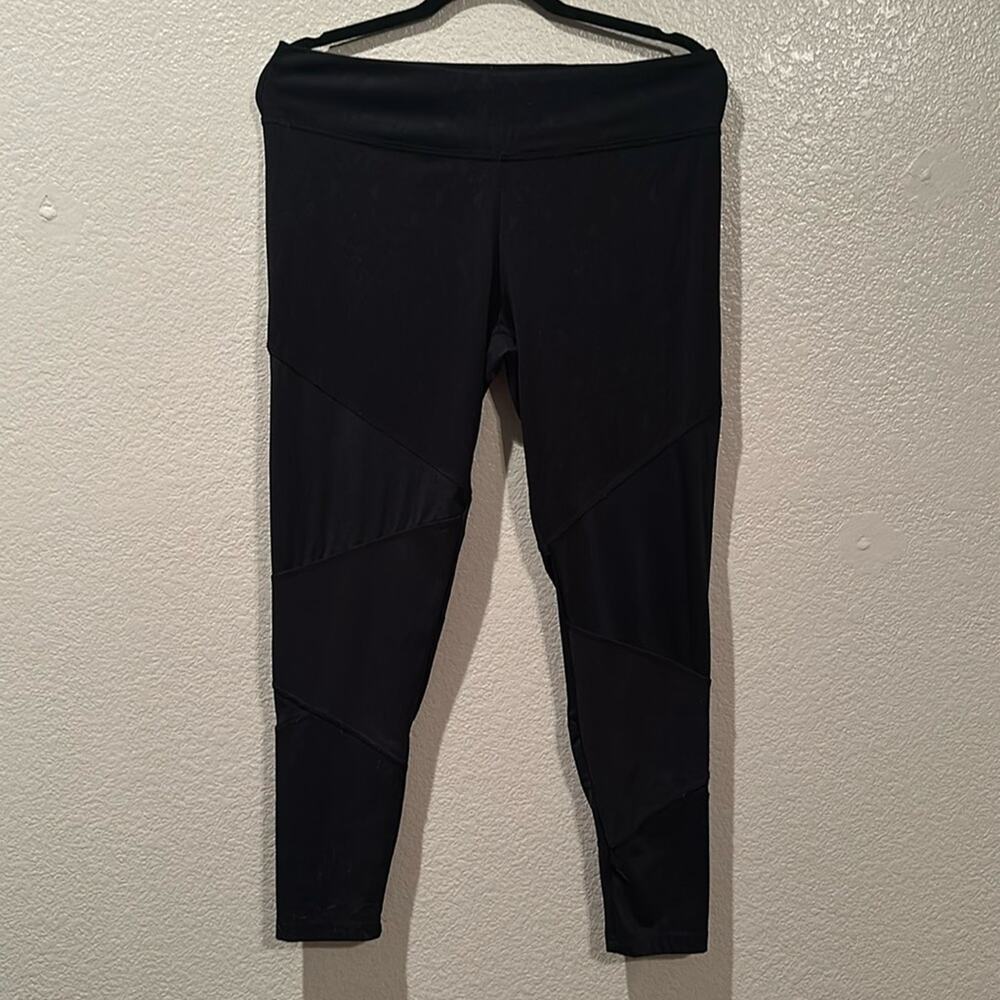 Bally black tribal print leggings Sz XL